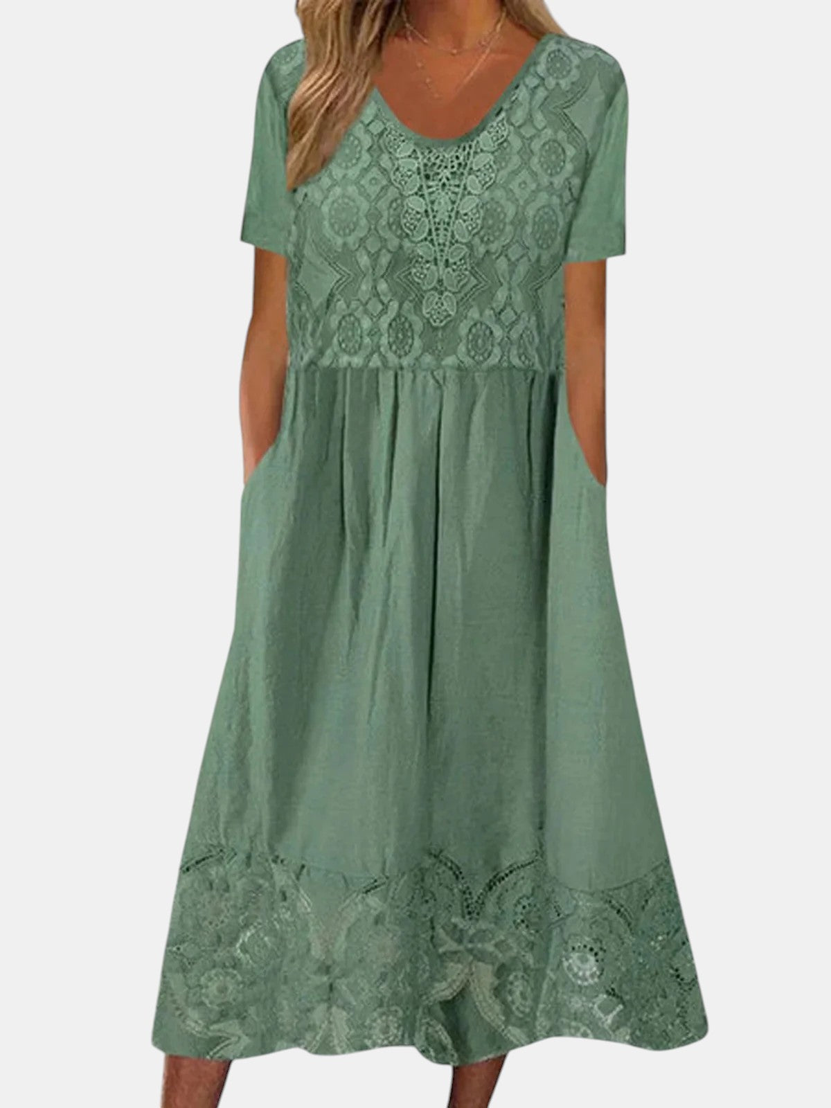 slim fit dress slacks Green Chain See-Through Elegant Wedding Guest Dress RX70326 main image 1