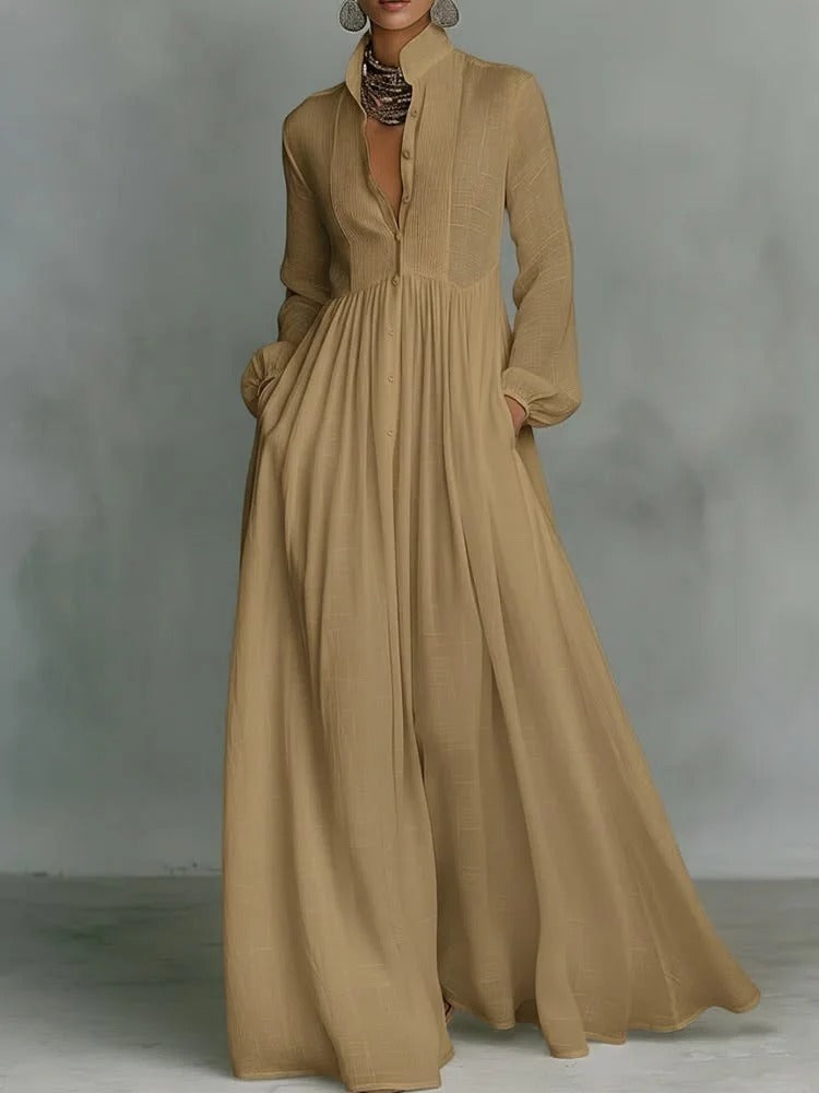 Celine | Flowing Button-Front Maxi Dress  June, Joan & Jenny