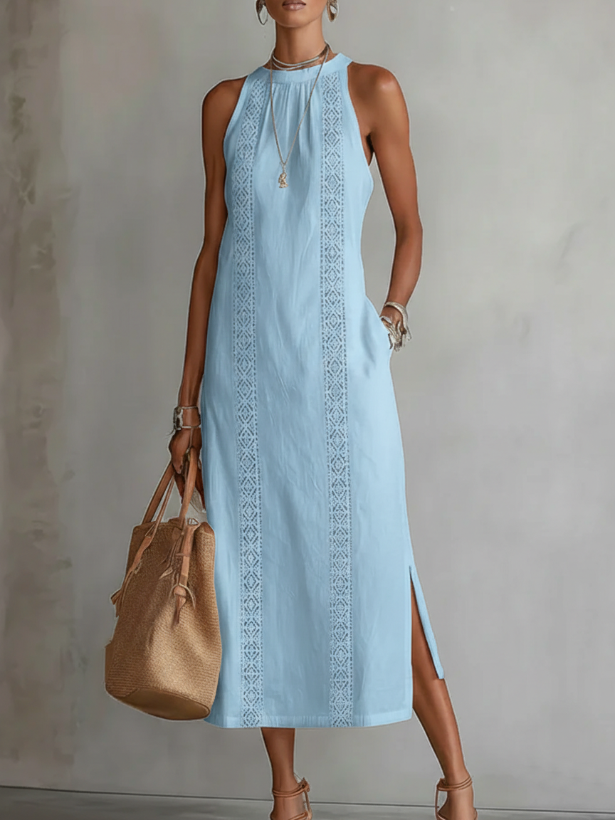 Celine | Sleeveless Lace Detail Midi Dress  June, Joan & Jenny