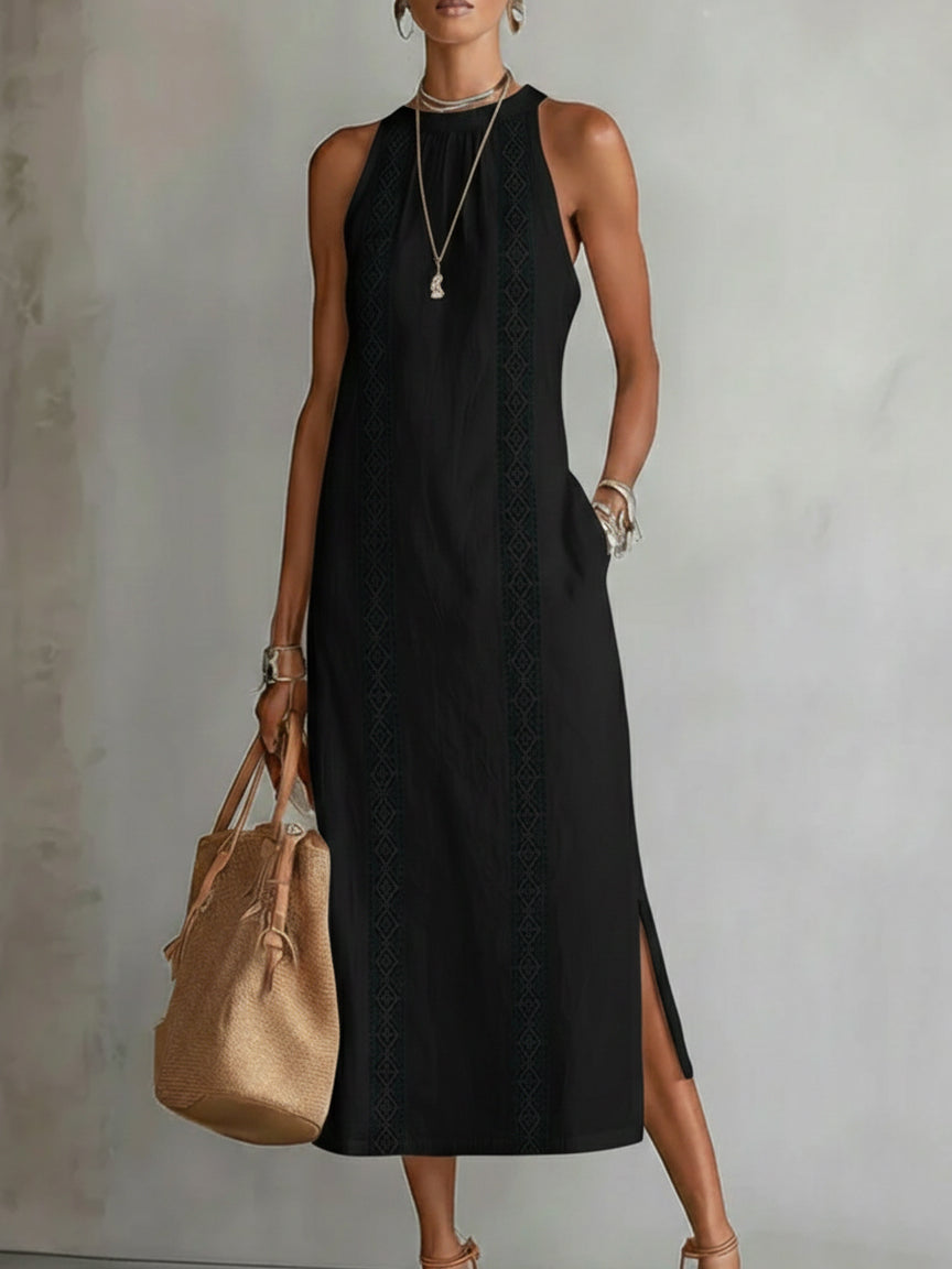 Celine | Sleeveless Lace Detail Midi Dress  June, Joan & Jenny