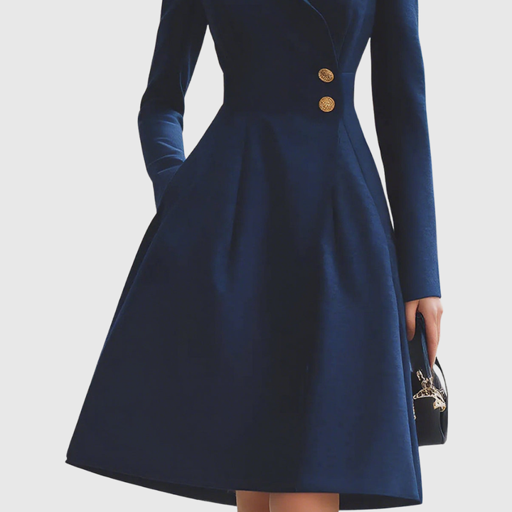 Eleanor | Navy Tailored Fit Coat Dress  June, Joan & Jenny