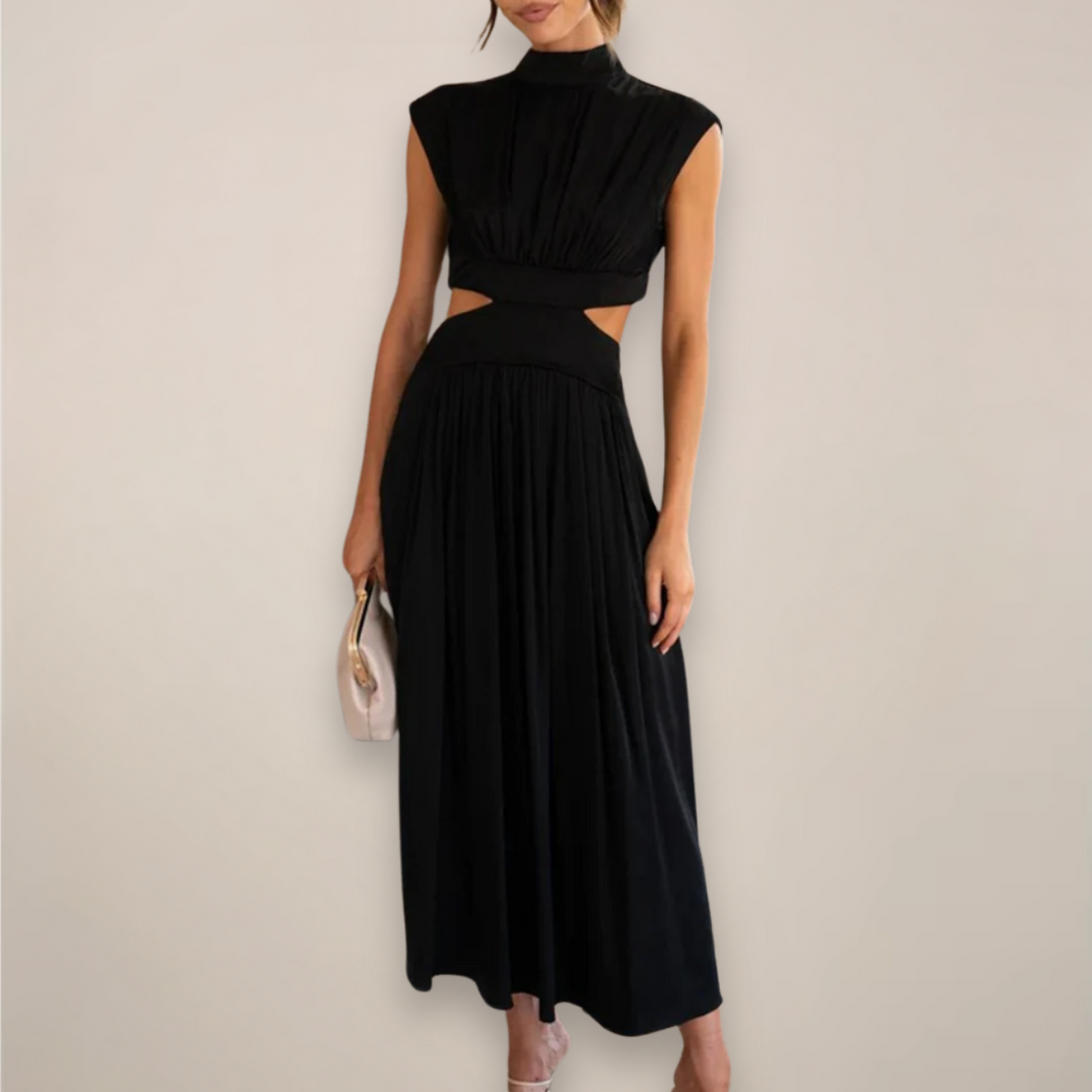 Elegant Maxi Dress with Cap Sleeves and Cut-Out Waist June, Joan & Jenny Elegant Maxi Dress with Cap Sleeves and Cut-Out Waist June, Joan & Jenny
