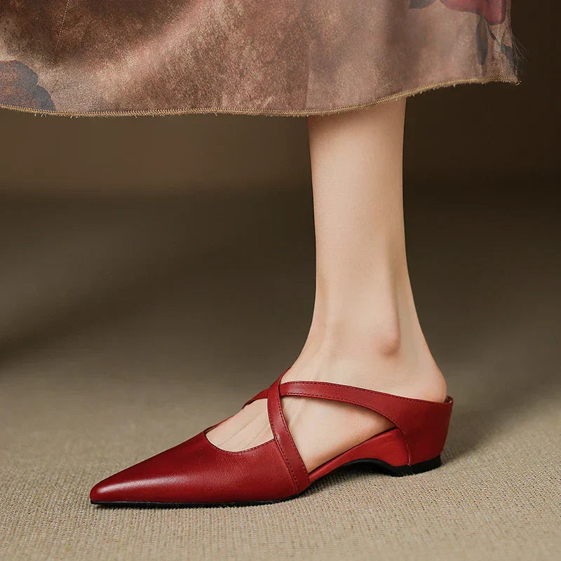 Helene Genuine Leather Mules – June, Joan & Jenny